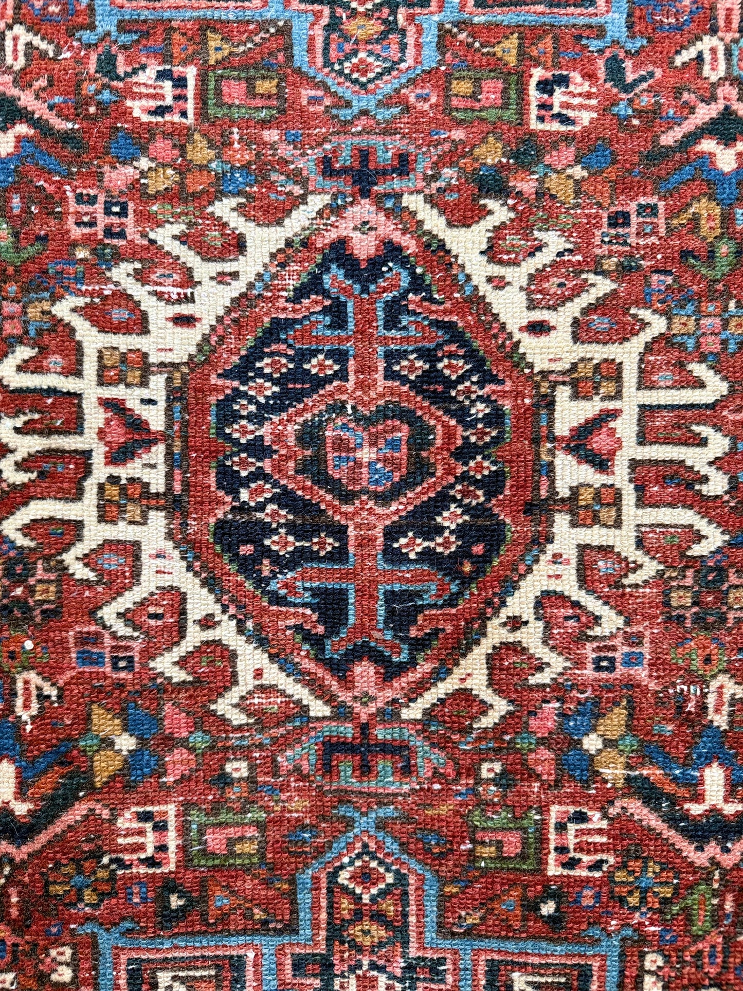 1010 | Gorgeous Bright & Colorful Persian Karaja in Reds, Blues & Jewel-Tone Accents | 2.5 x 3.11
