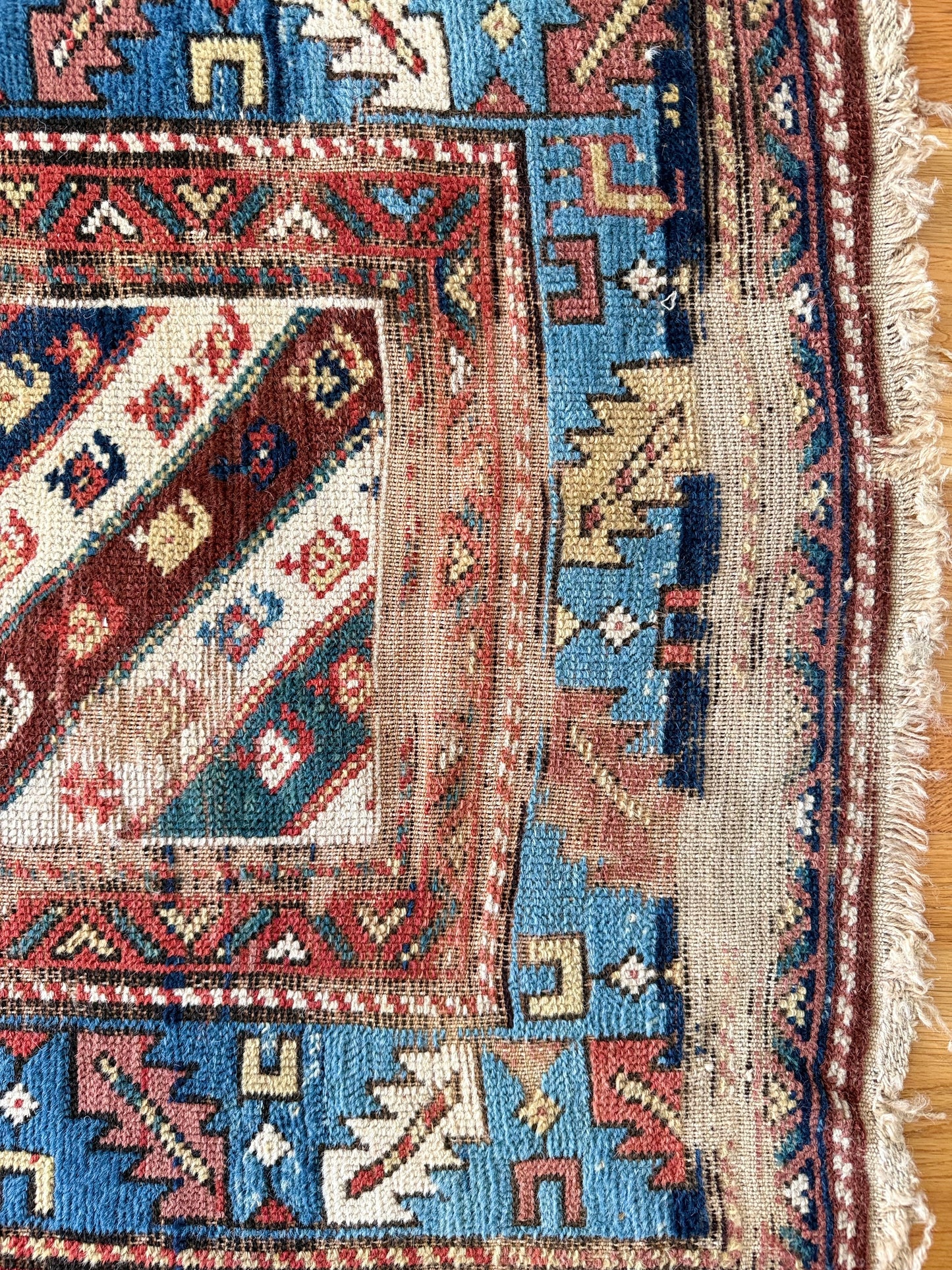 1021 | SPECTACULAR Antique Kurdish Runner with Indigo Stripes, Tribal Geometry & Century-Old Patina | 2.9 x 9.7