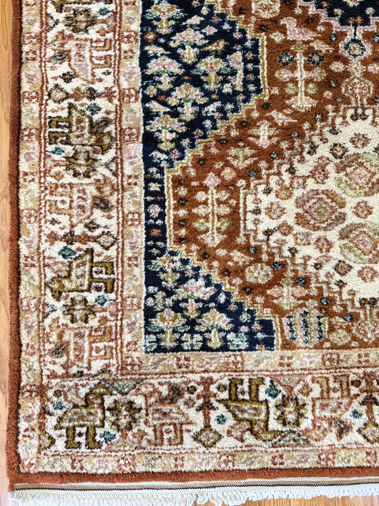 1033 | Pretty Antique Village Rug with Triple Medallion Drama | 3.0 x 4.8