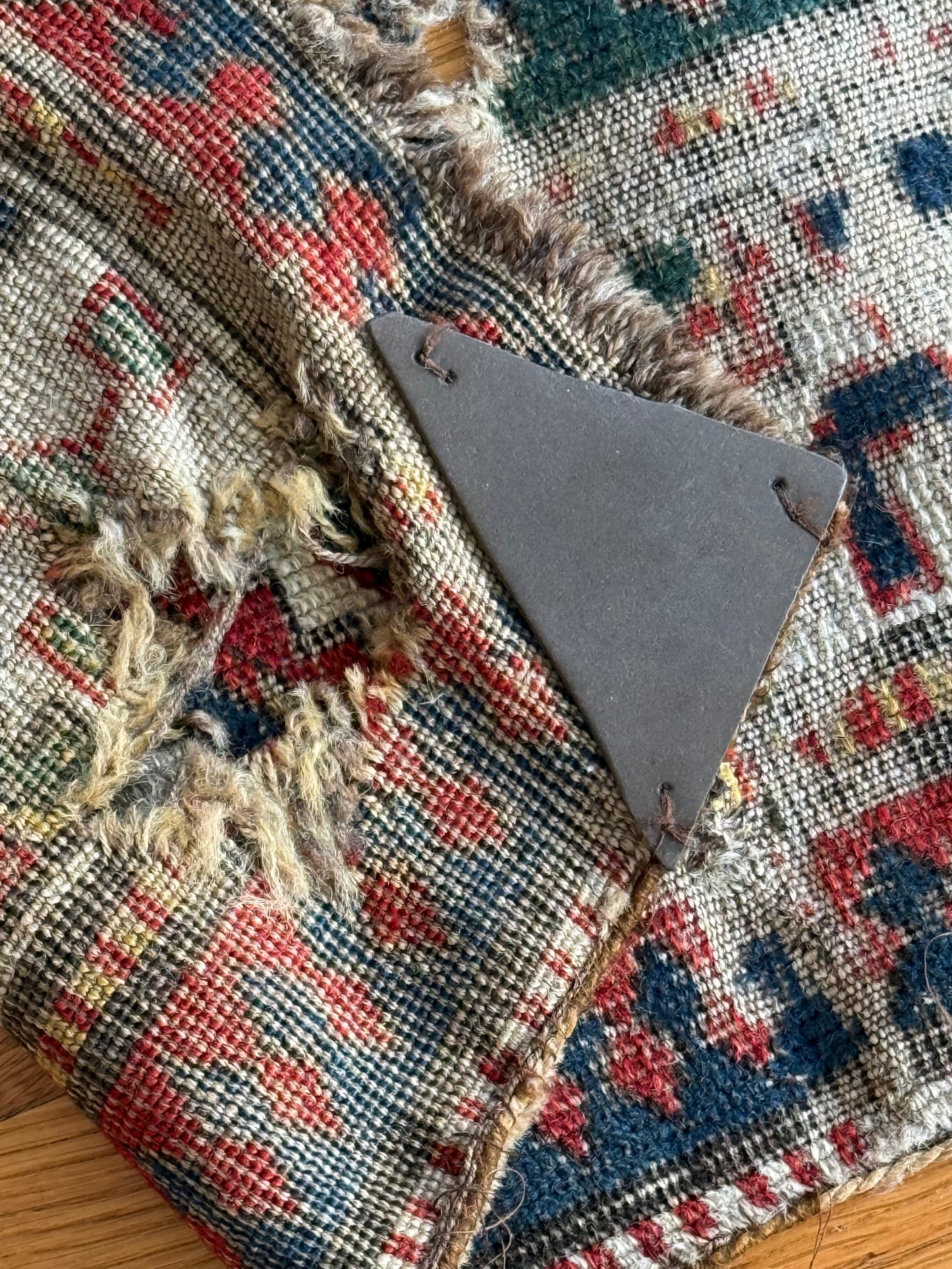 1046 | Stupid Beautiful Antique Caucasian Rug with Electric Indigo Field & Battle-Worn Tribal Geometry | 4.4 x 6.5