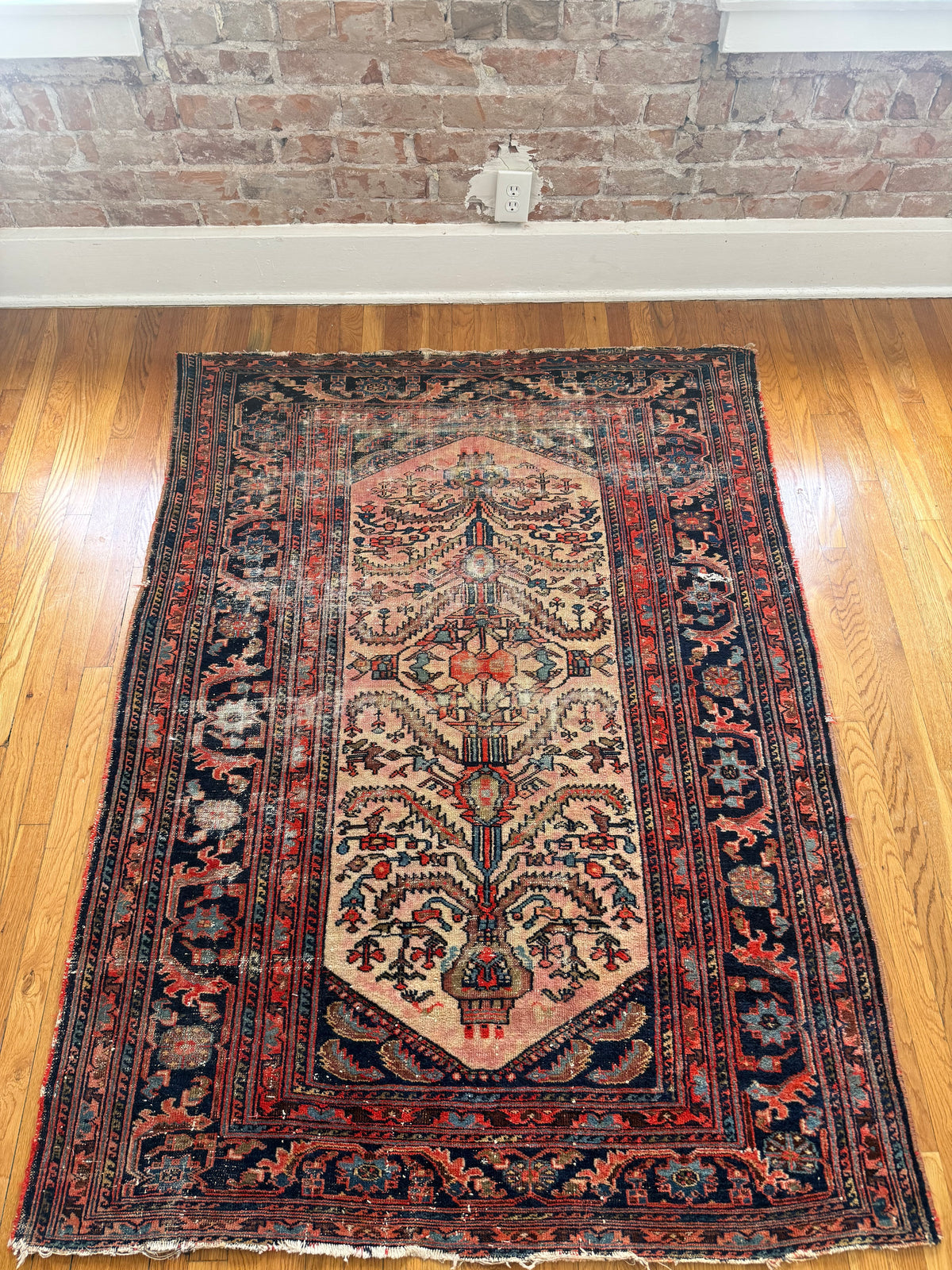 1065 | THE FAMILY TREE Antique Persian Malayer Tree of Life Rug | Circa 1890–1910 | 4.7 × 6.1