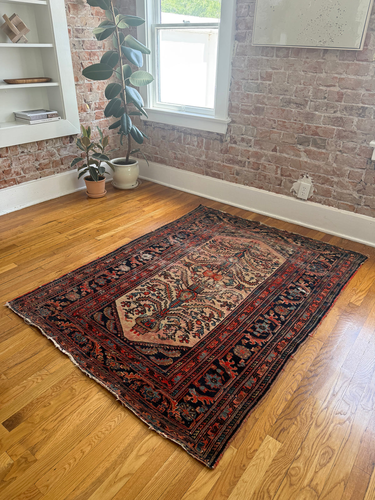 1065 | THE FAMILY TREE Antique Persian Malayer Tree of Life Rug | Circa 1890–1910 | 4.7 × 6.1