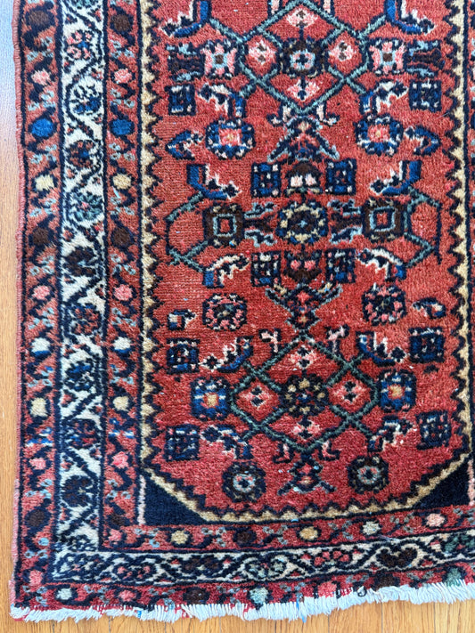 1071 | OVERACHIEVER Antique Persian Hamadan Rug | Circa 1930 | 2.0 × 2.8