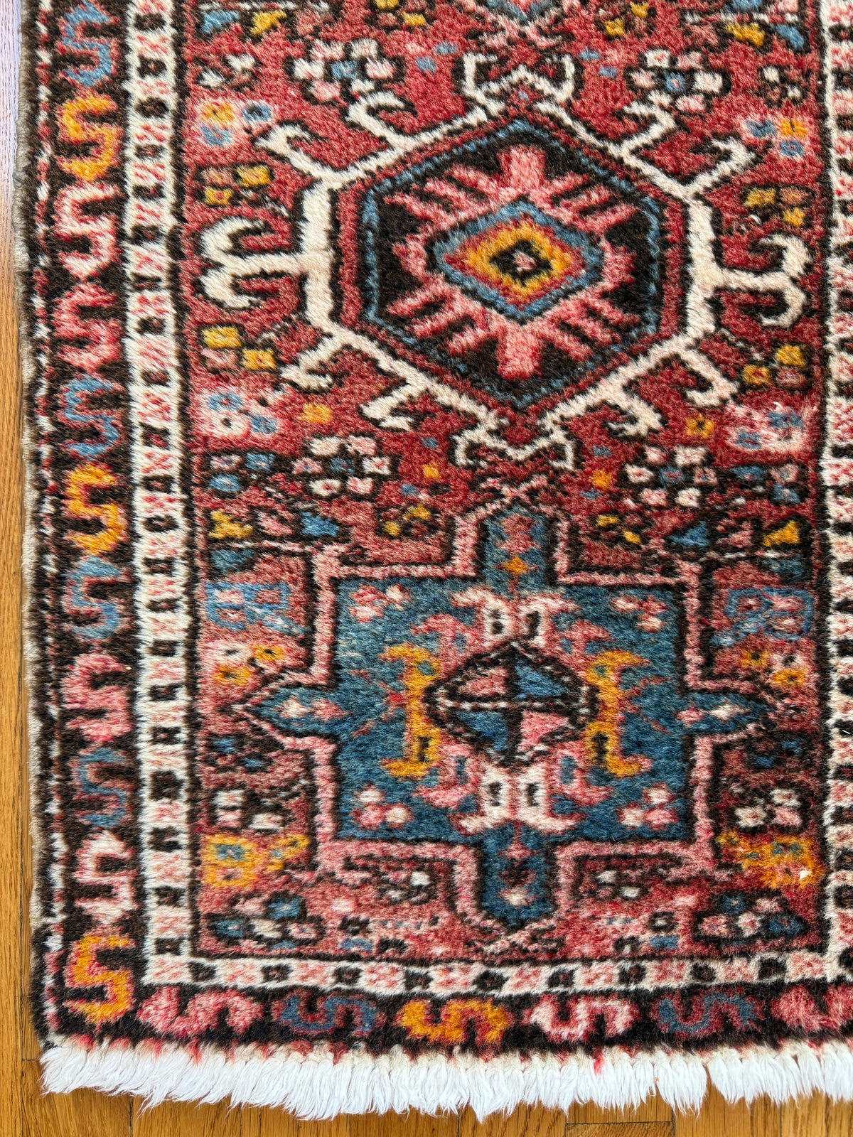 1072 | THREE OF A KIND Antique Persian Karaja Triple-Medallion Rug | Circa 1920–1930 | 1.7 × 2.8